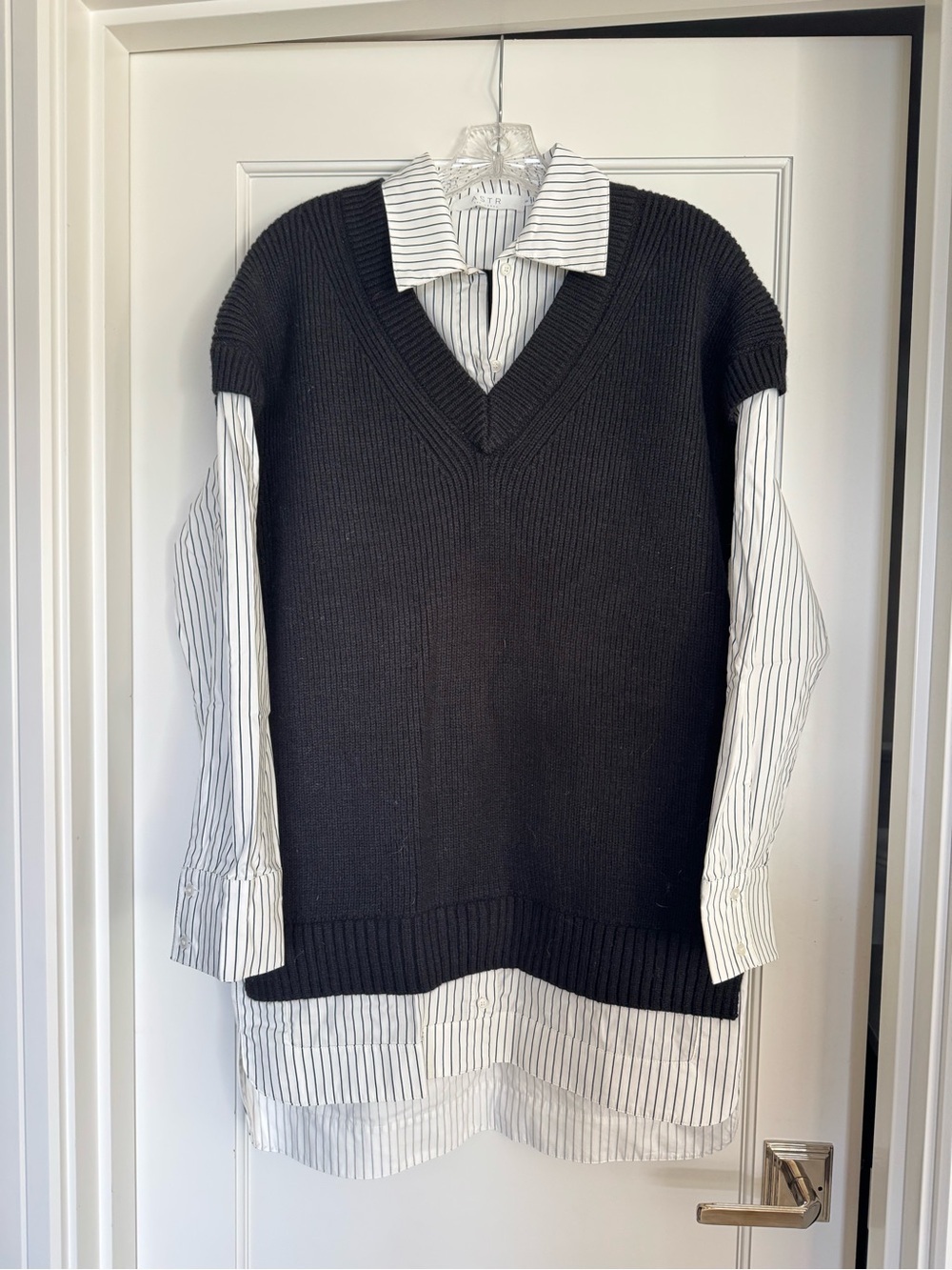 Women’s Astr Black Sleeveless V-Neck Knit Shirt Dress